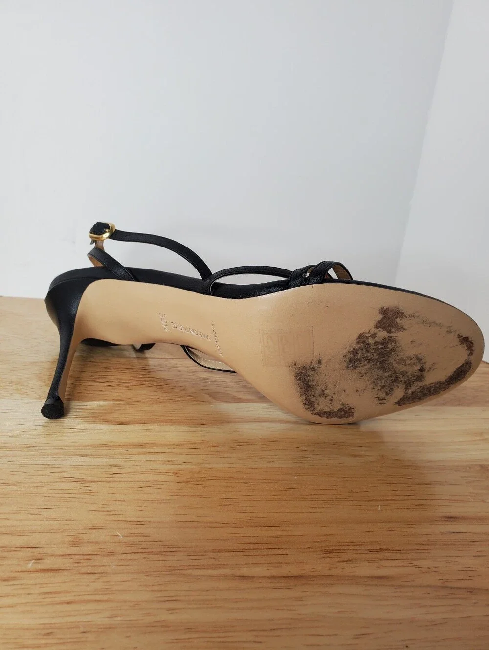 Marion Parke Lillian Strappy Sandals Womens Size 39.5 US 9.5 Black